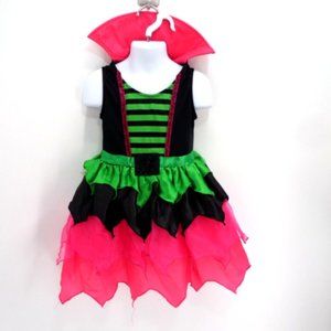 "THE CHILDREN'S PLACE" MULTICOLOR WITCH HALLOWEEN TUTU DRESS COSTUME SIZE 4T